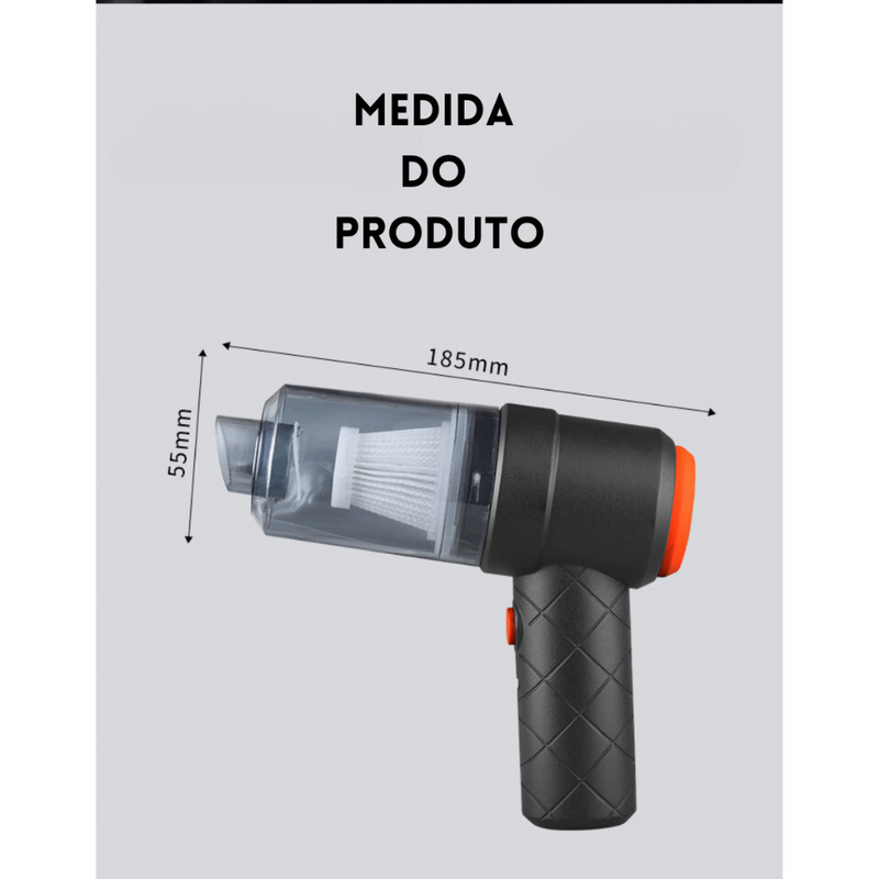 Mini Aspirador Soprador Vácuo 2 Em 1 De Ar Portátil Usb Para Carro Casa